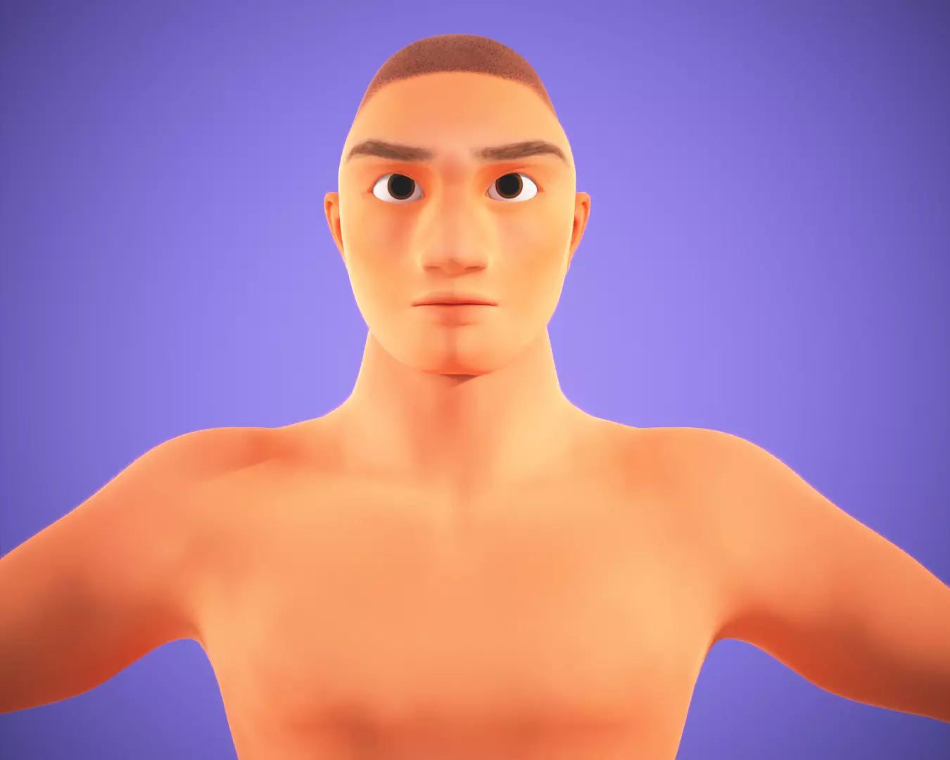 Cartoon Man Rigged Low-poly 3D model_0