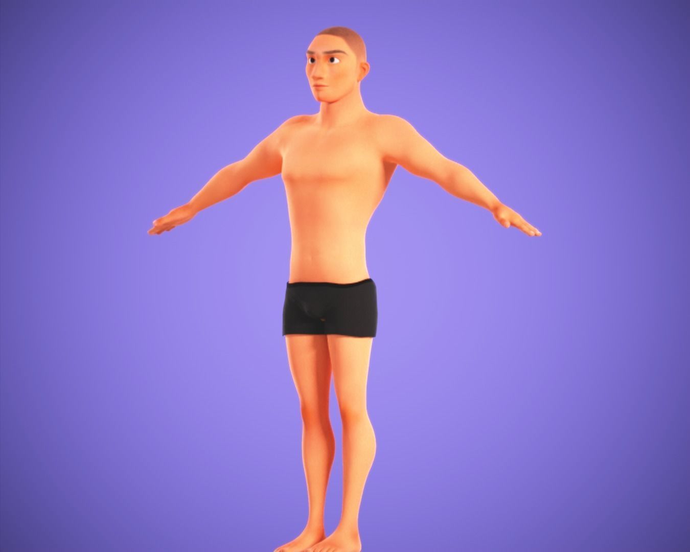Cartoon Man Rigged Low-poly 3D model_7