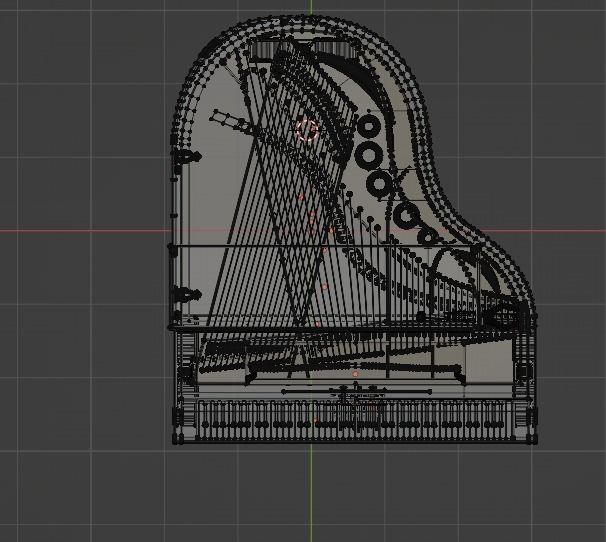 Realistic piano grand Low-poly 3D model_10