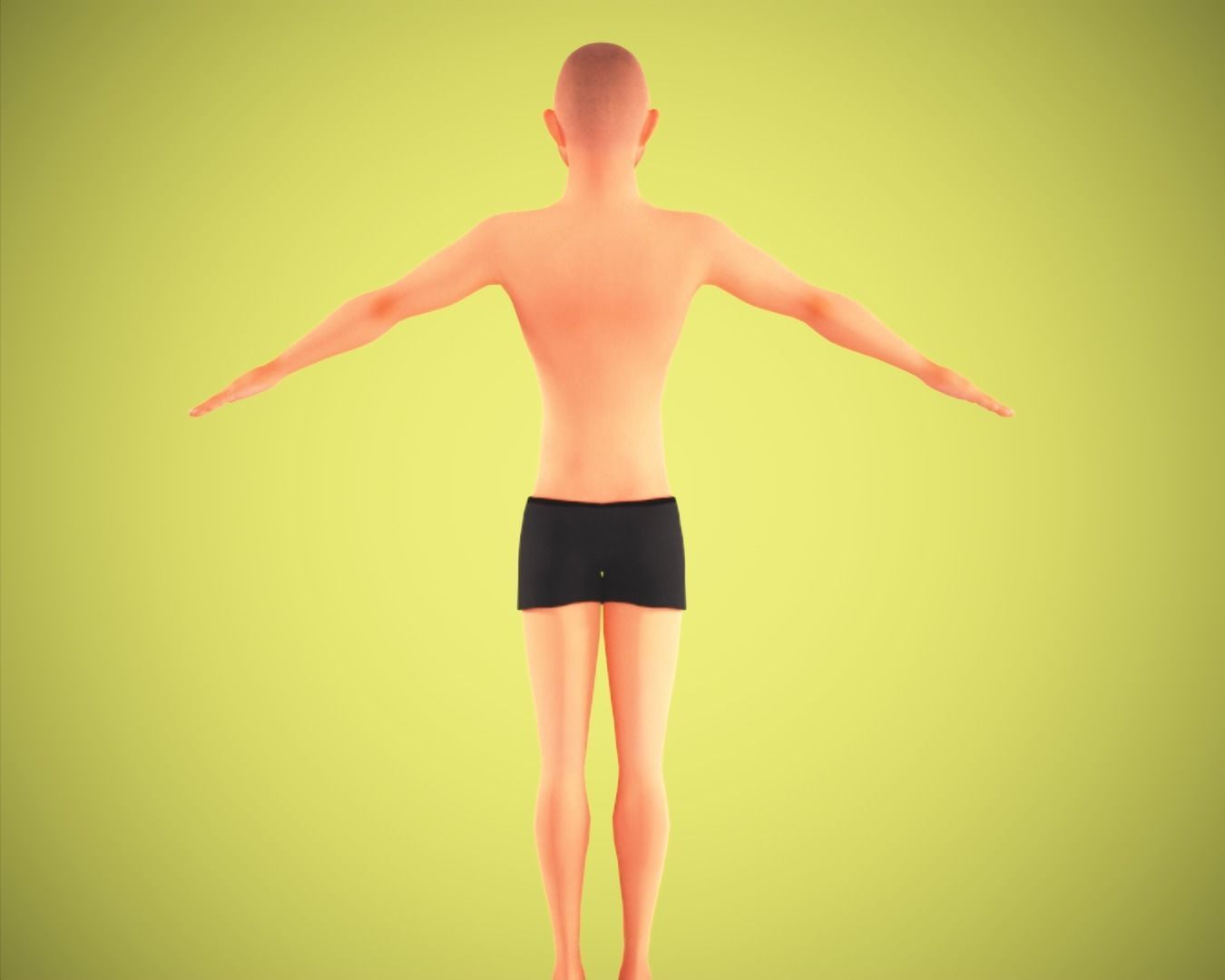 Cartoon man rigged Low-poly 3D model_9