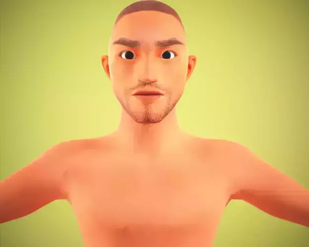 Cartoon man rigged