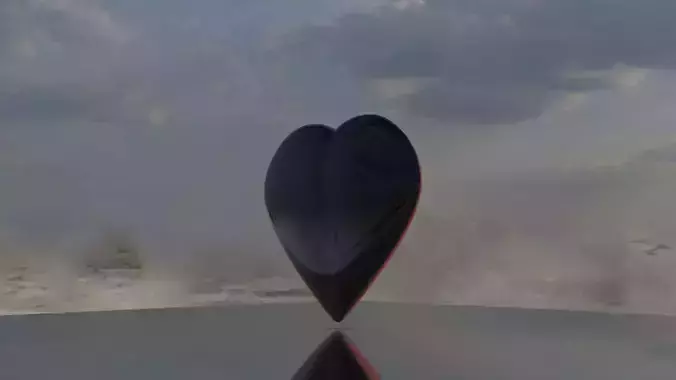 Heart floating on water