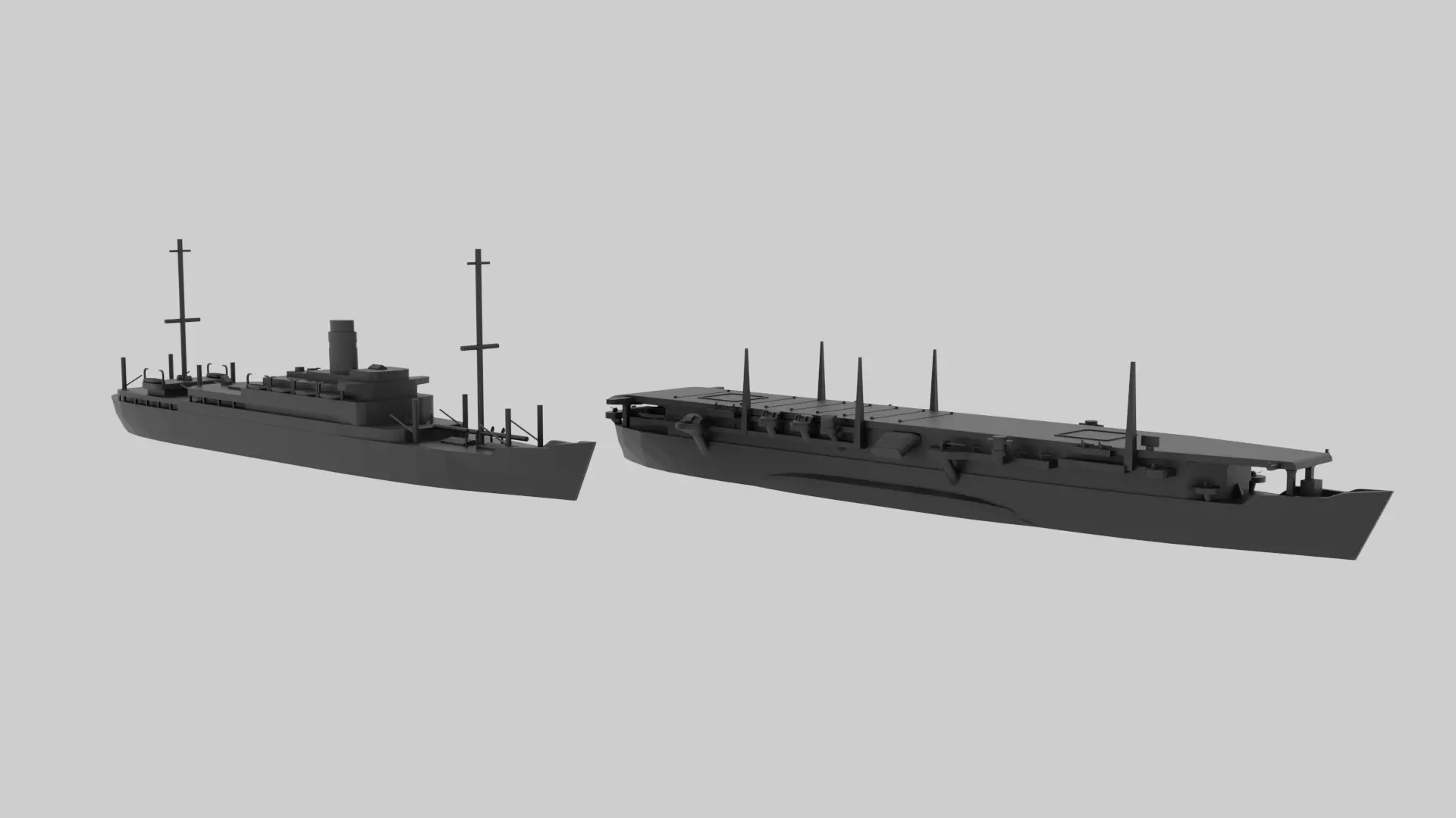 Scharnhorst and Shinyo Bundle - Model for small scale printing 3D print model