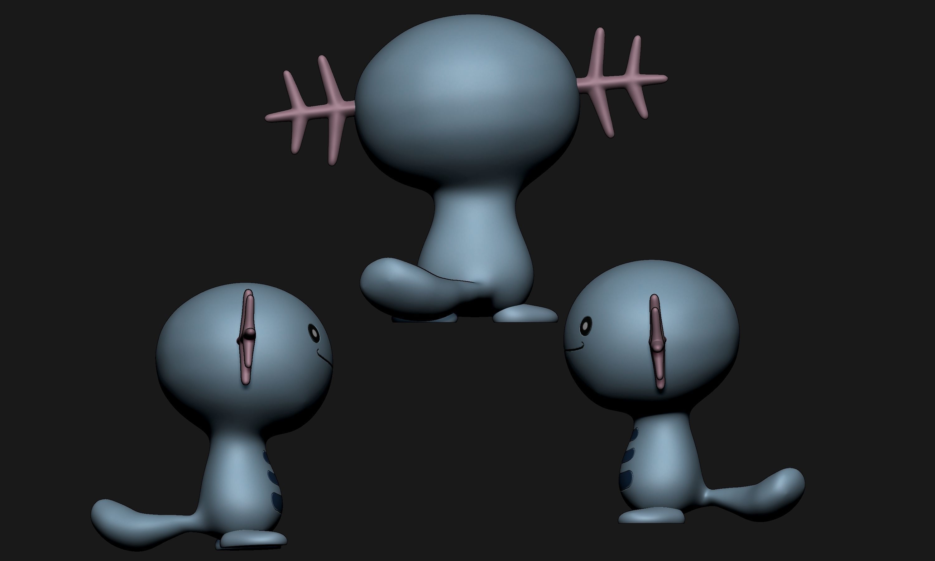 Pokemon - Wooper and Quagsire 3D print model_10