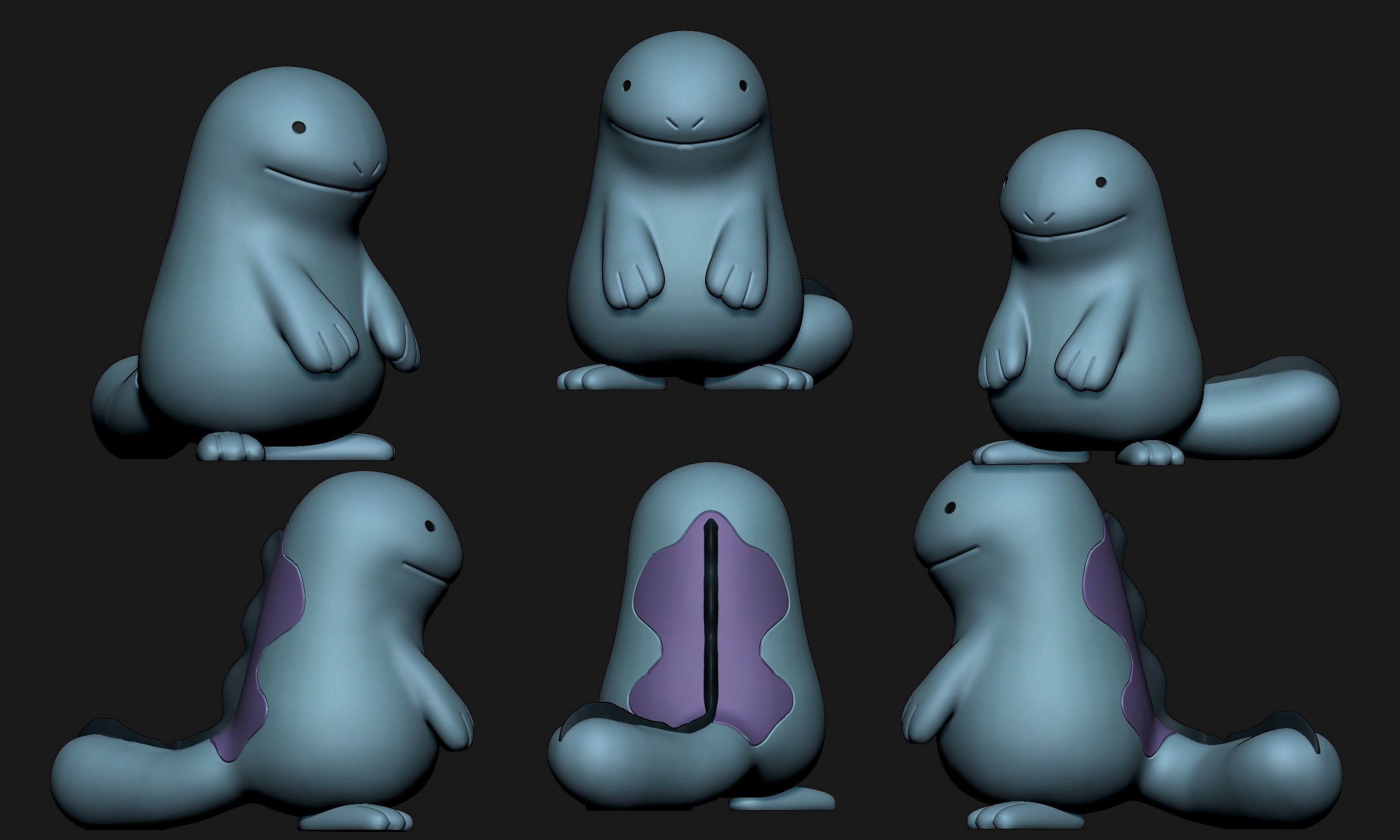 Pokemon - Wooper and Quagsire 3D print model_3