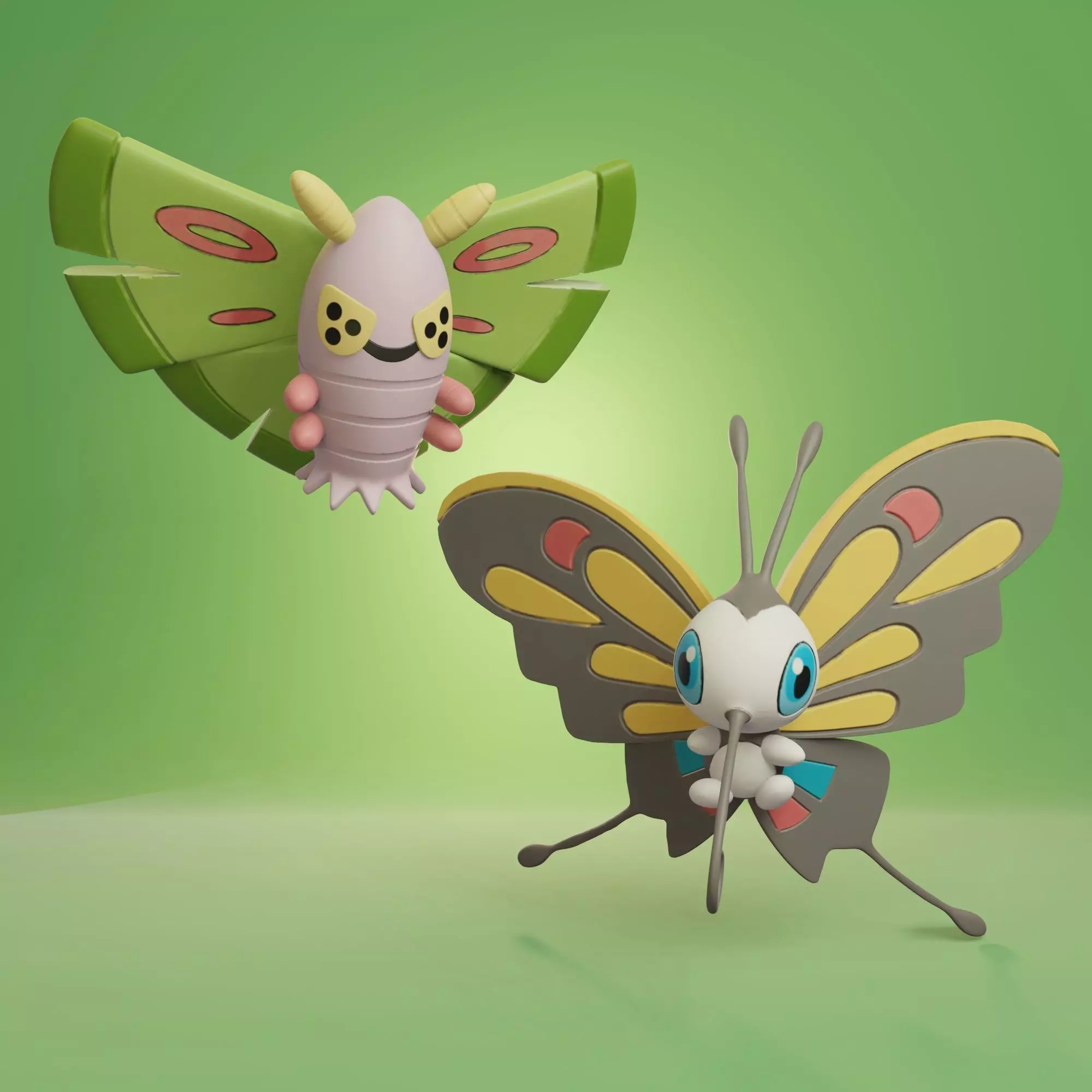 Pokemon - Dustox and Beautifly 3D print model_0