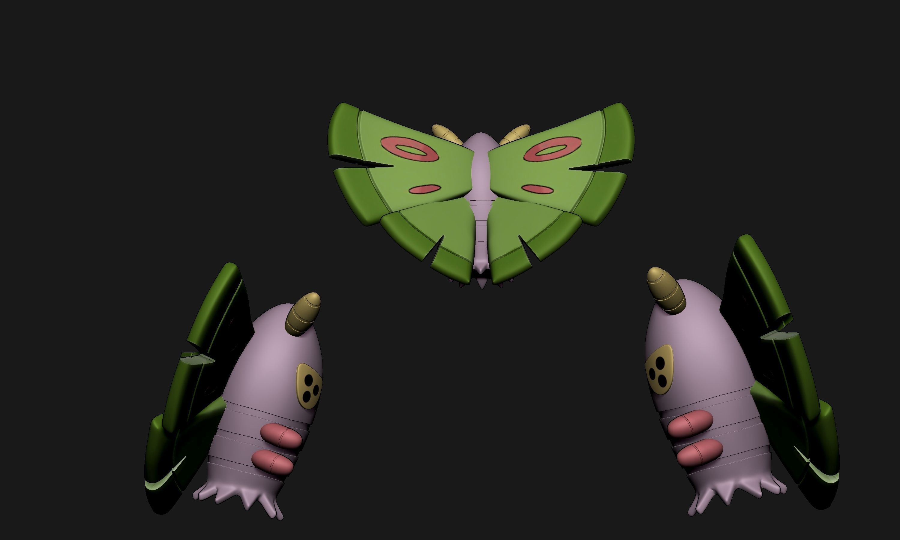 Pokemon - Dustox and Beautifly 3D print model_6