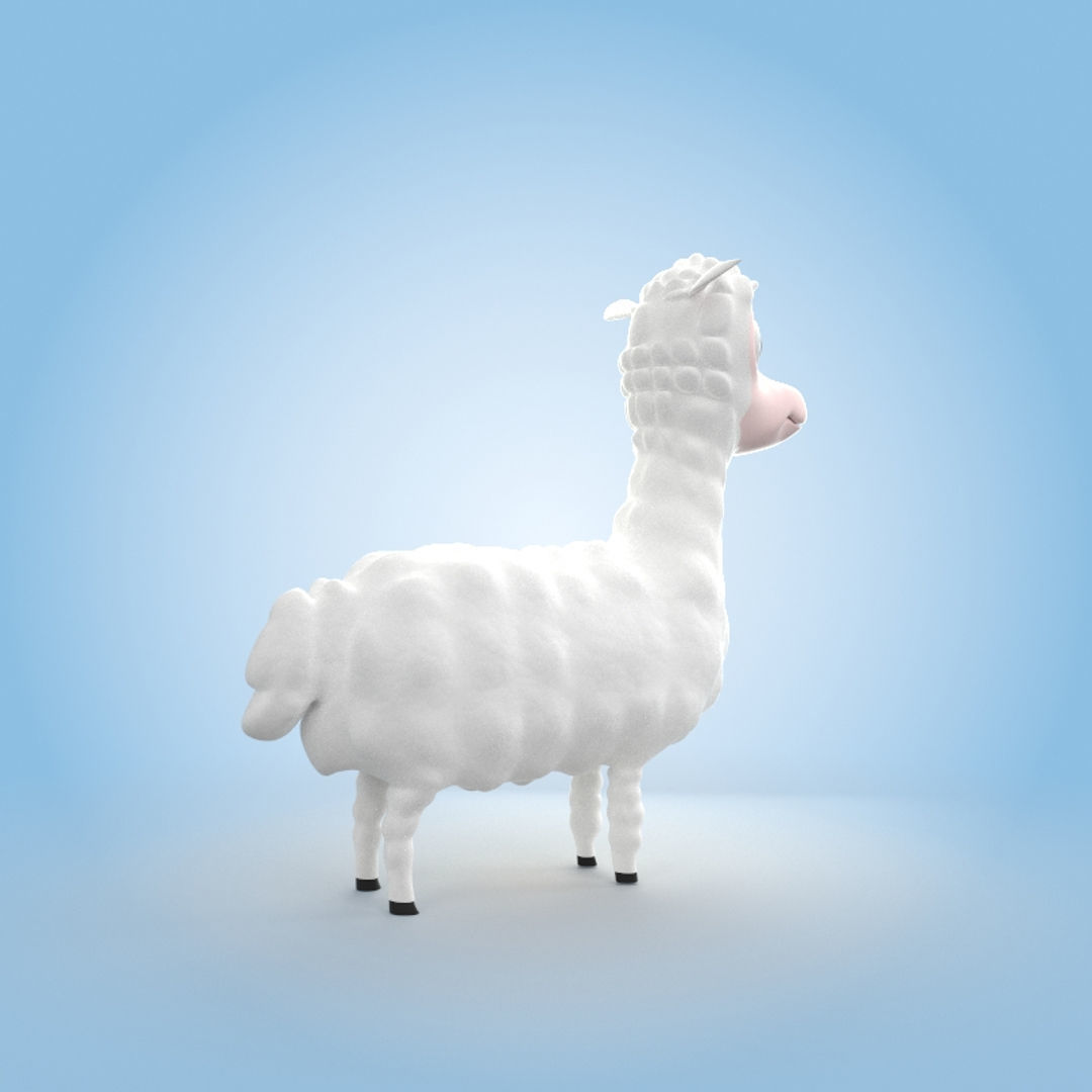 Alpaca llama 3D model_1