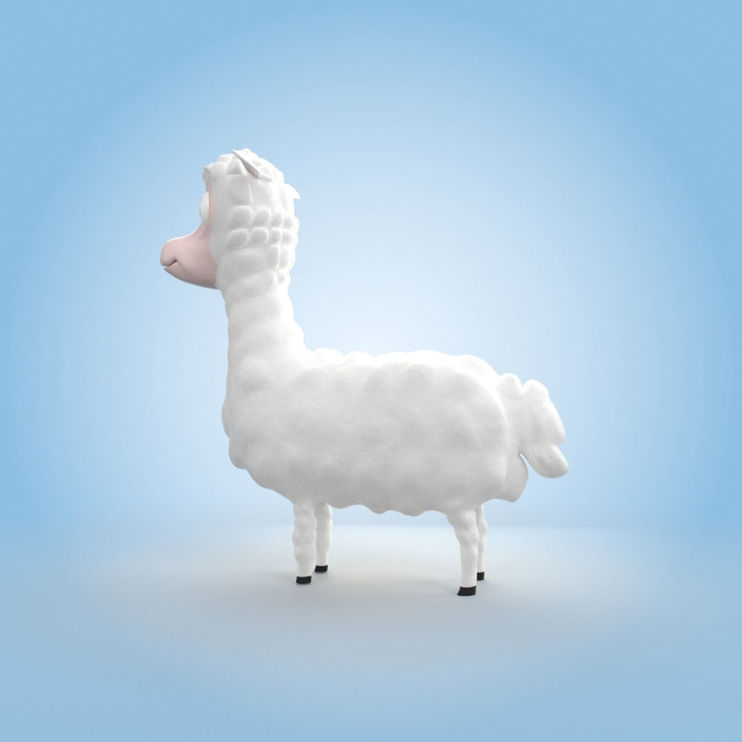 Alpaca llama 3D model_2