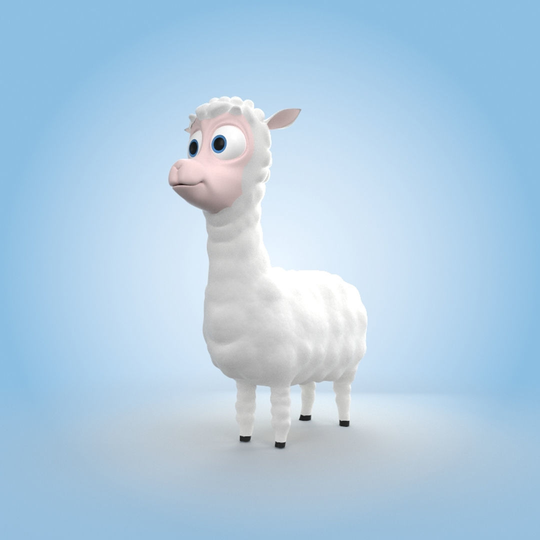 Alpaca llama 3D model_3