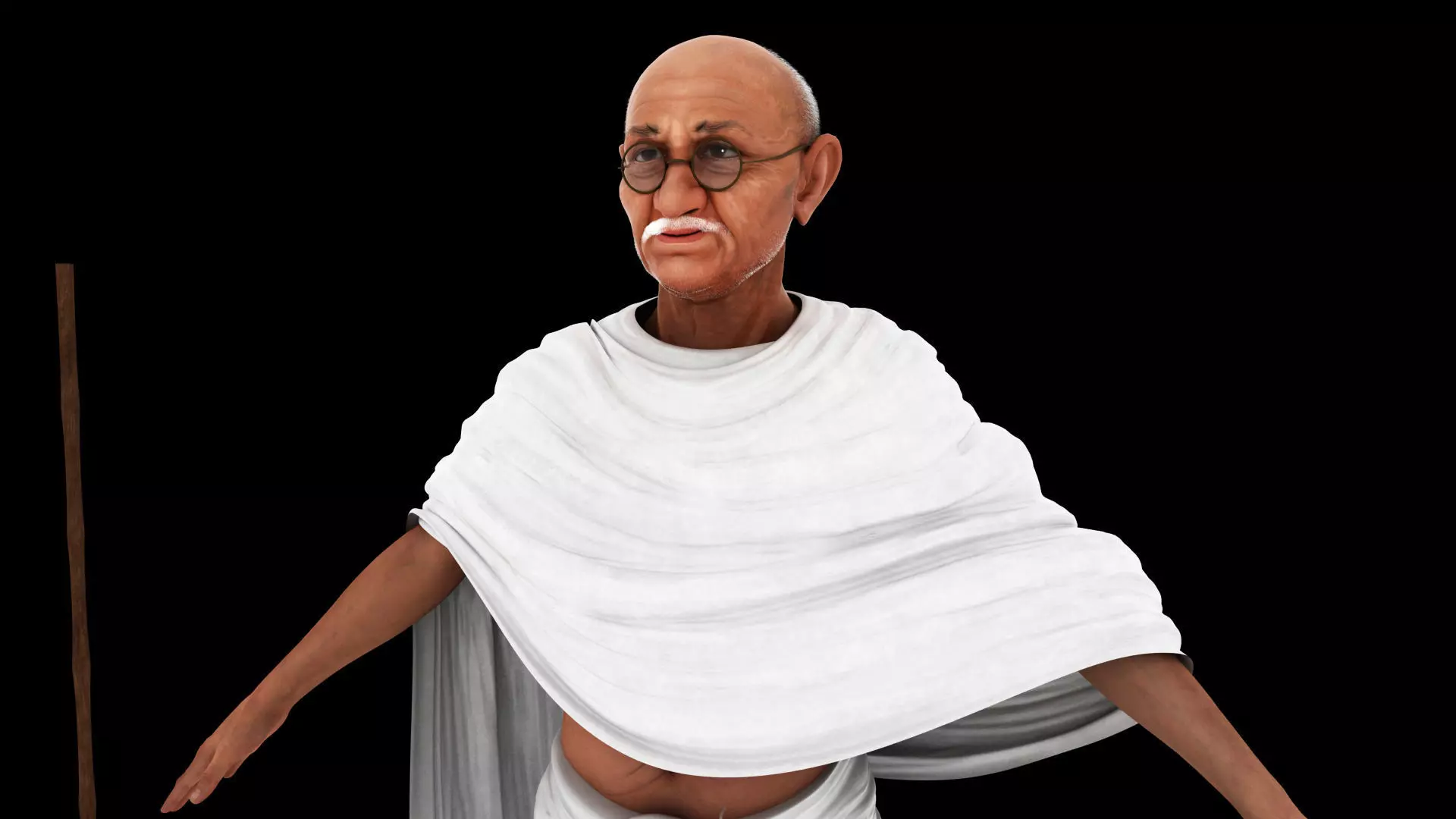 mahatma gandhi 3D model