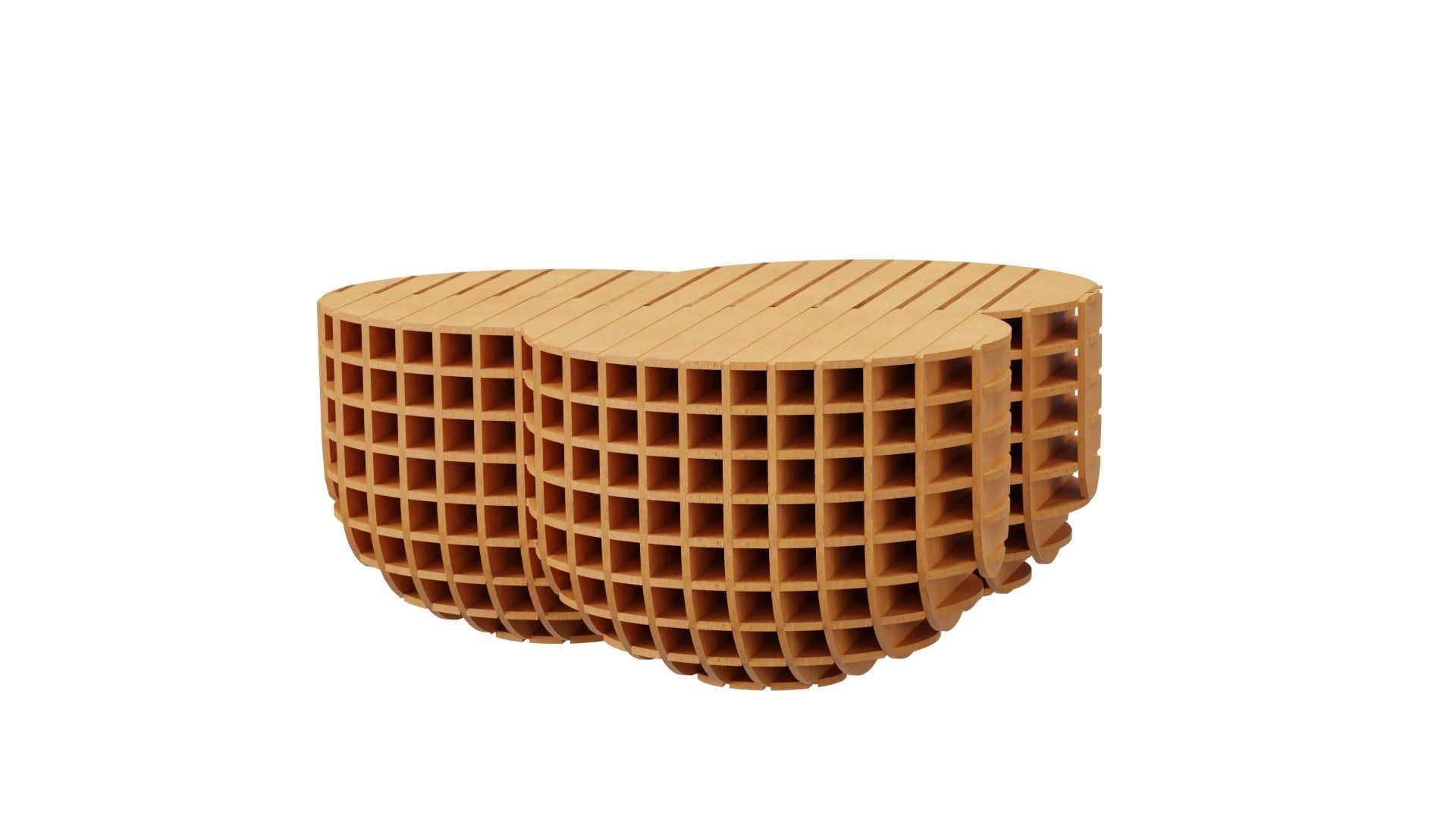 Parametric coffee table 12 3D model_1