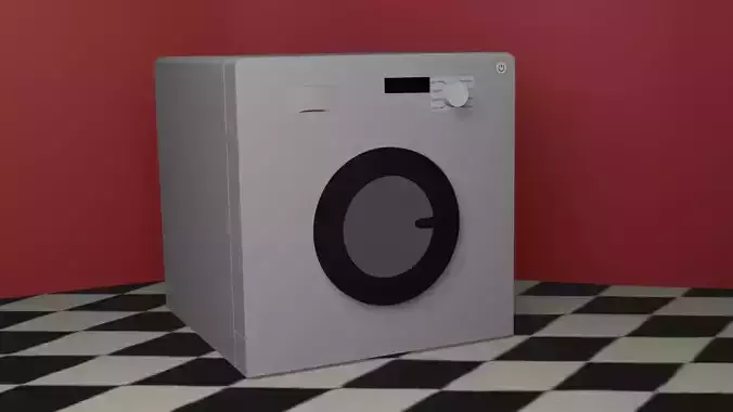 A simple Washing Machine Free low-poly 3D model