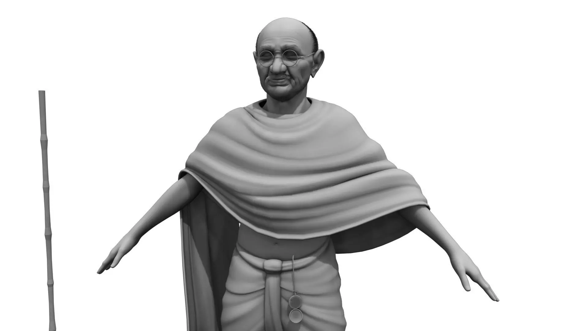 mahatma gandhi 3D model