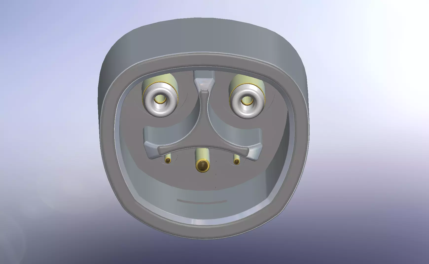 Tesla male connector with metalic contacts Full Size matching 3D print model