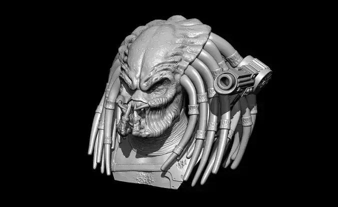 Predator bust with Bio Mask and weapon 