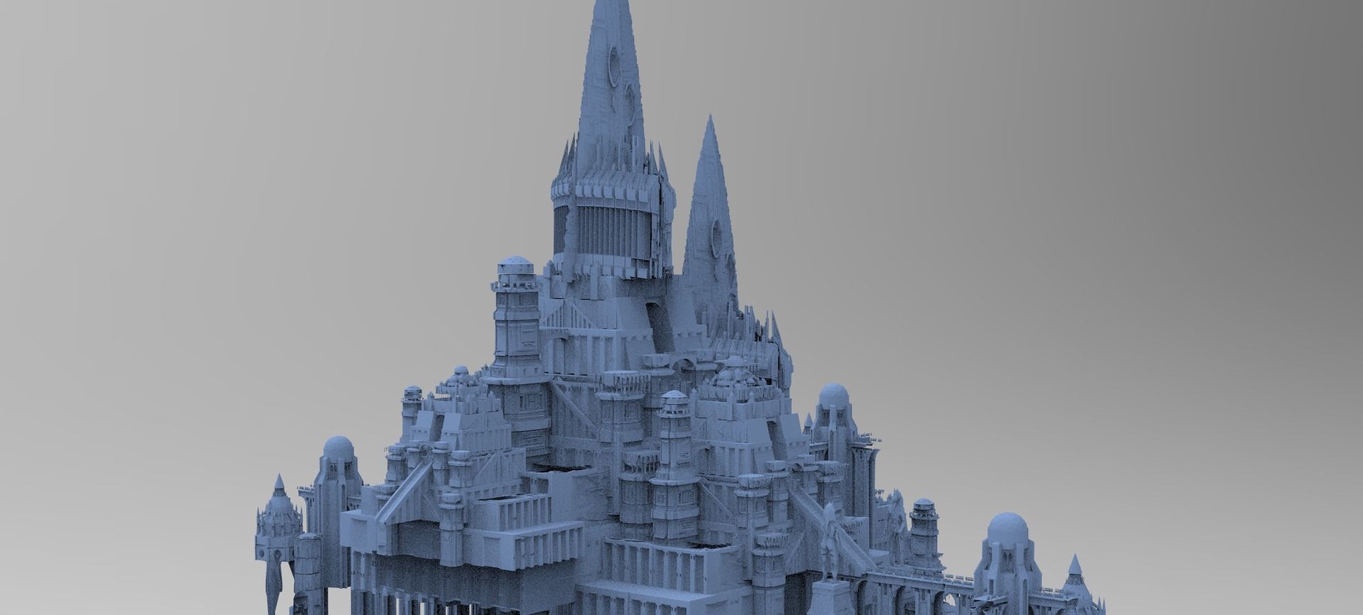 Wizards Master Fortress ocean 2 3D model_1