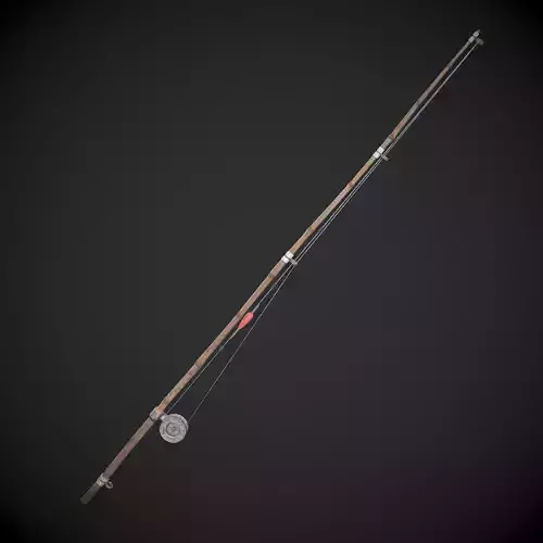 Fishing Pole Low-poly 3D model