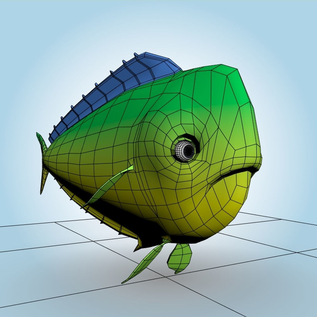 Mahi-mahi 3D model_7