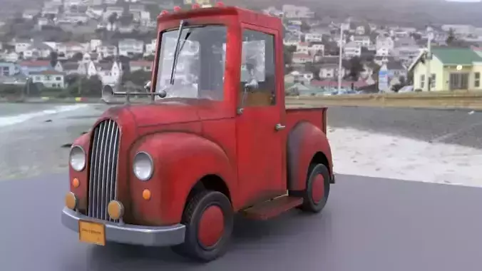 Old car Low-poly 3D model