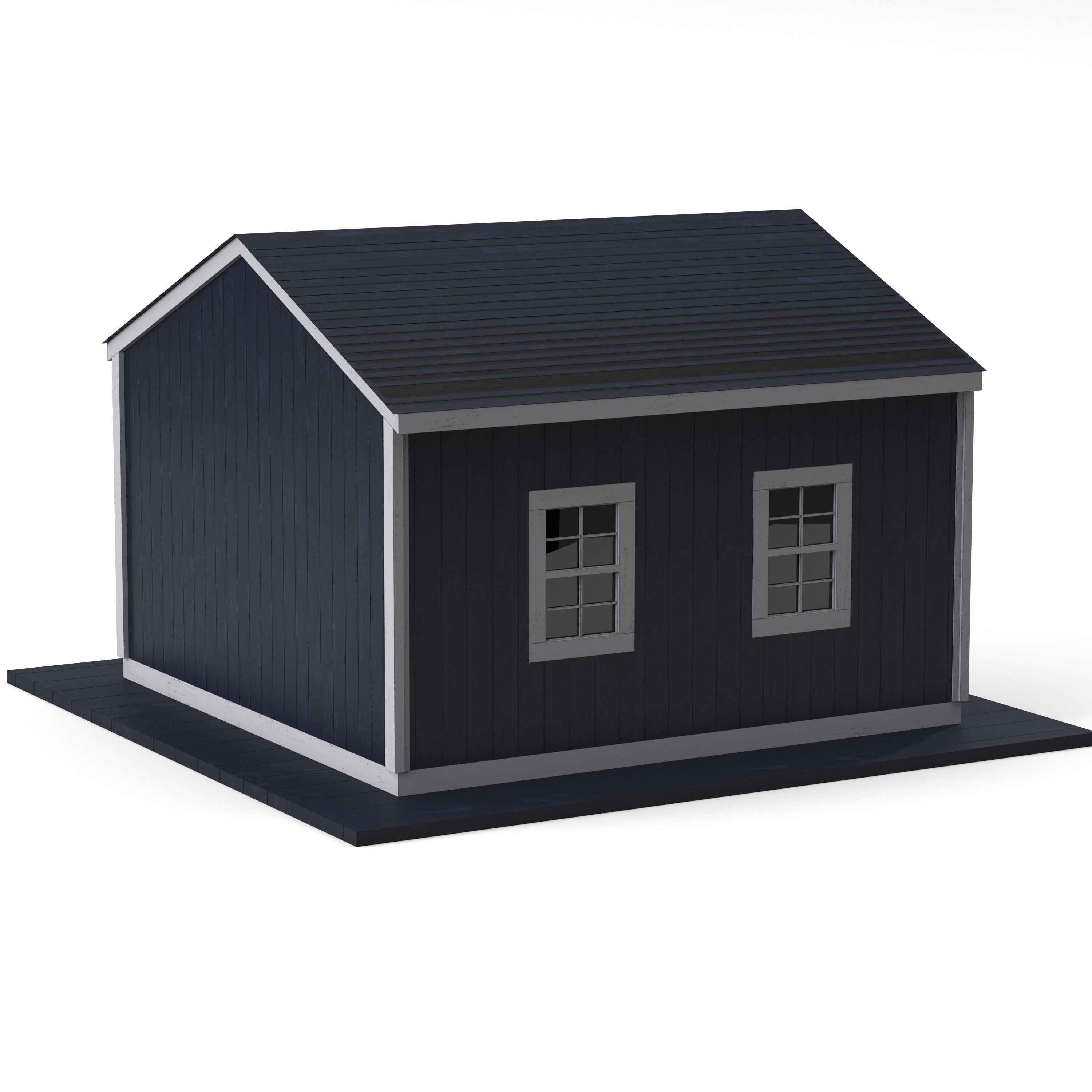 Garage House 3D model_1