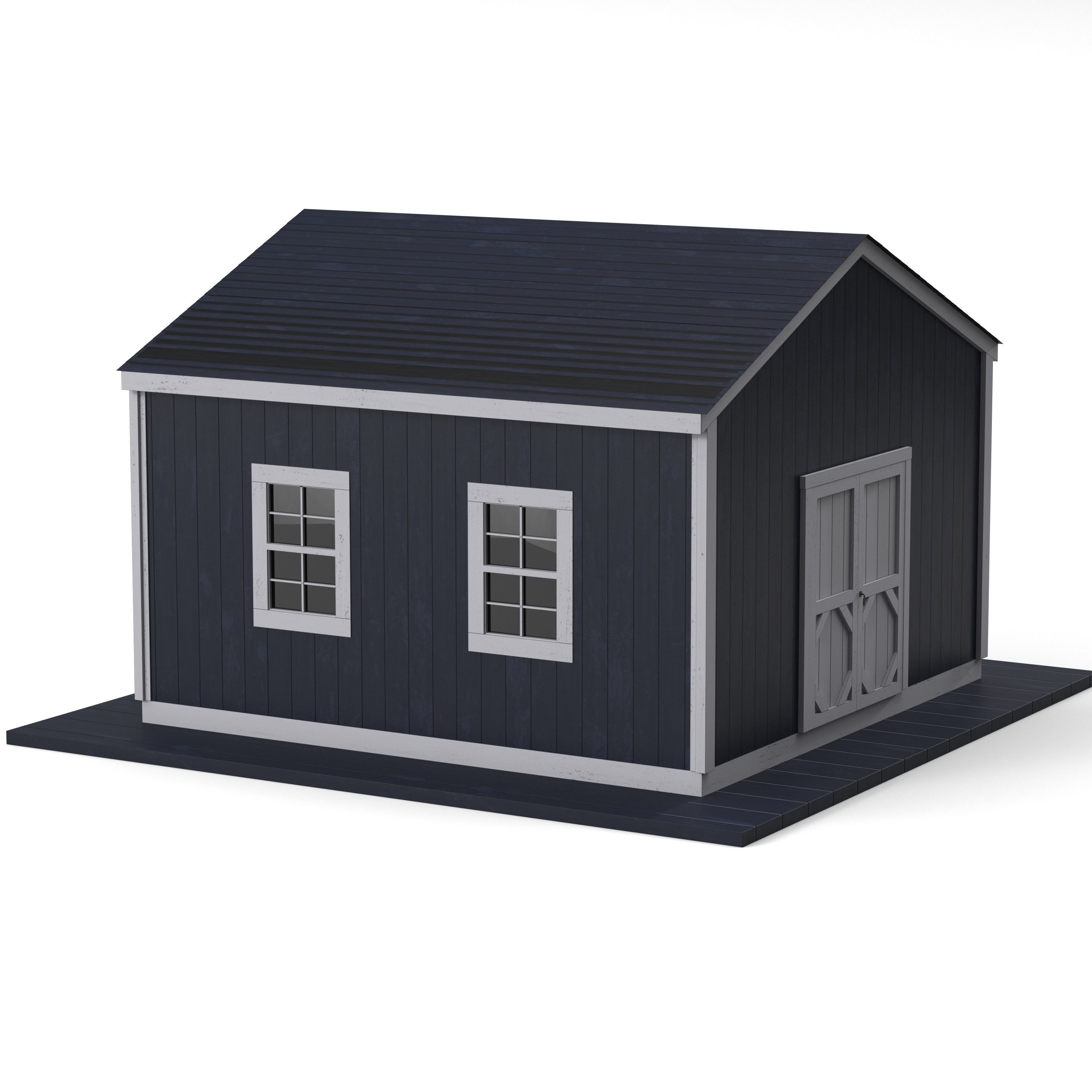 Garage House 3D model_2
