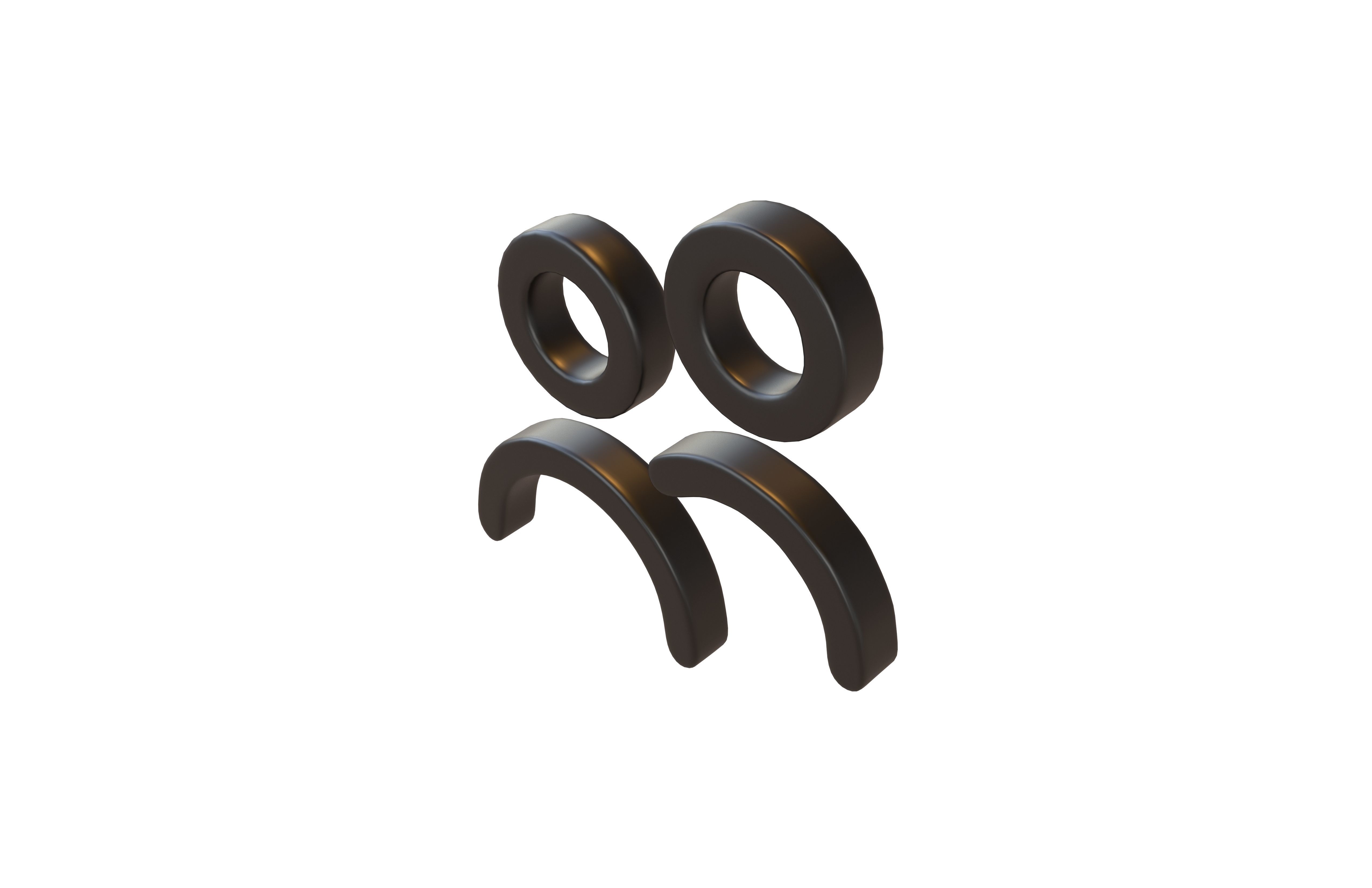 Users Symbol V1 001 Low-poly 3D model_4