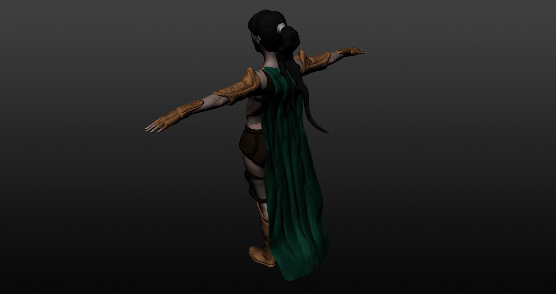 Warrior woman 3D model_19