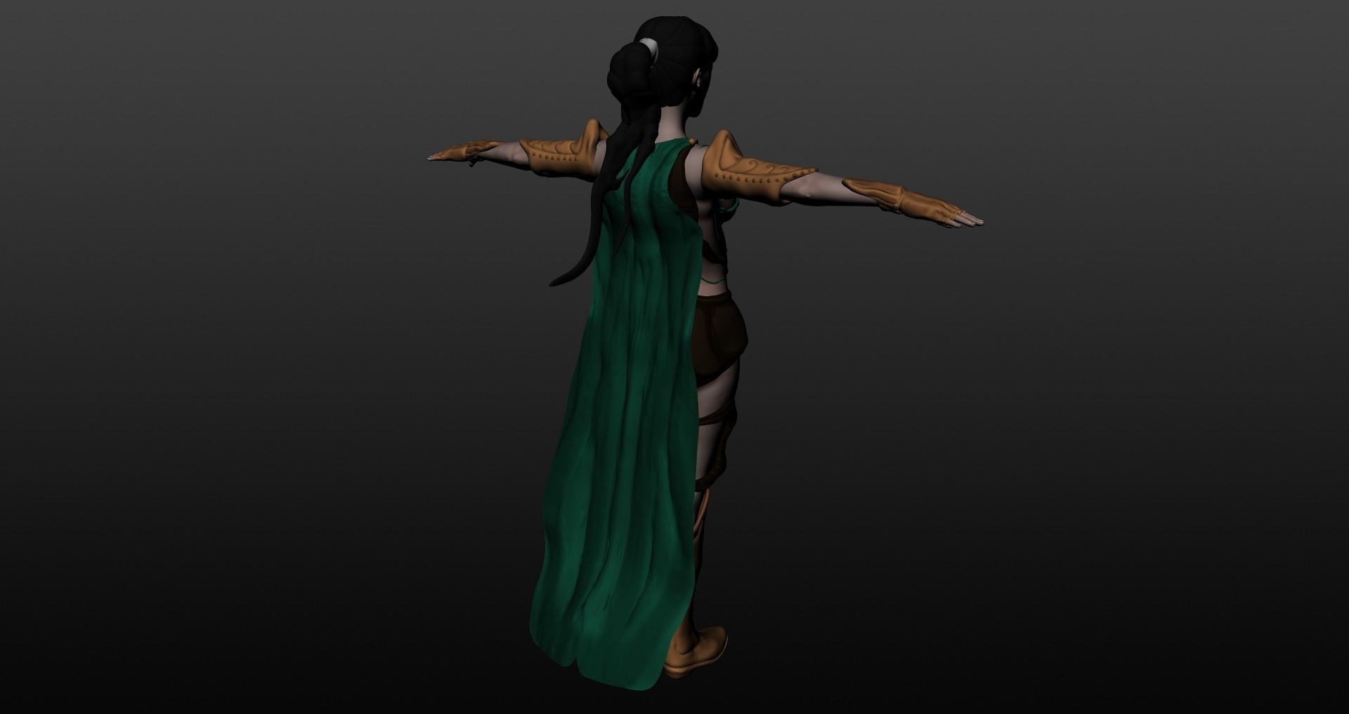 Warrior woman 3D model_10