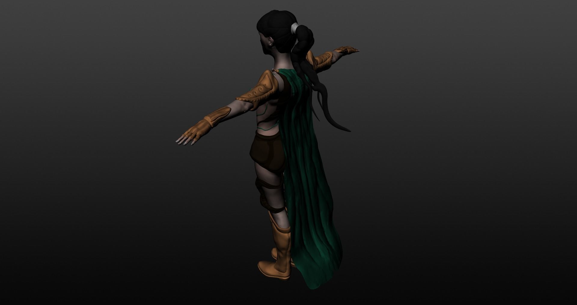 Warrior woman 3D model_21
