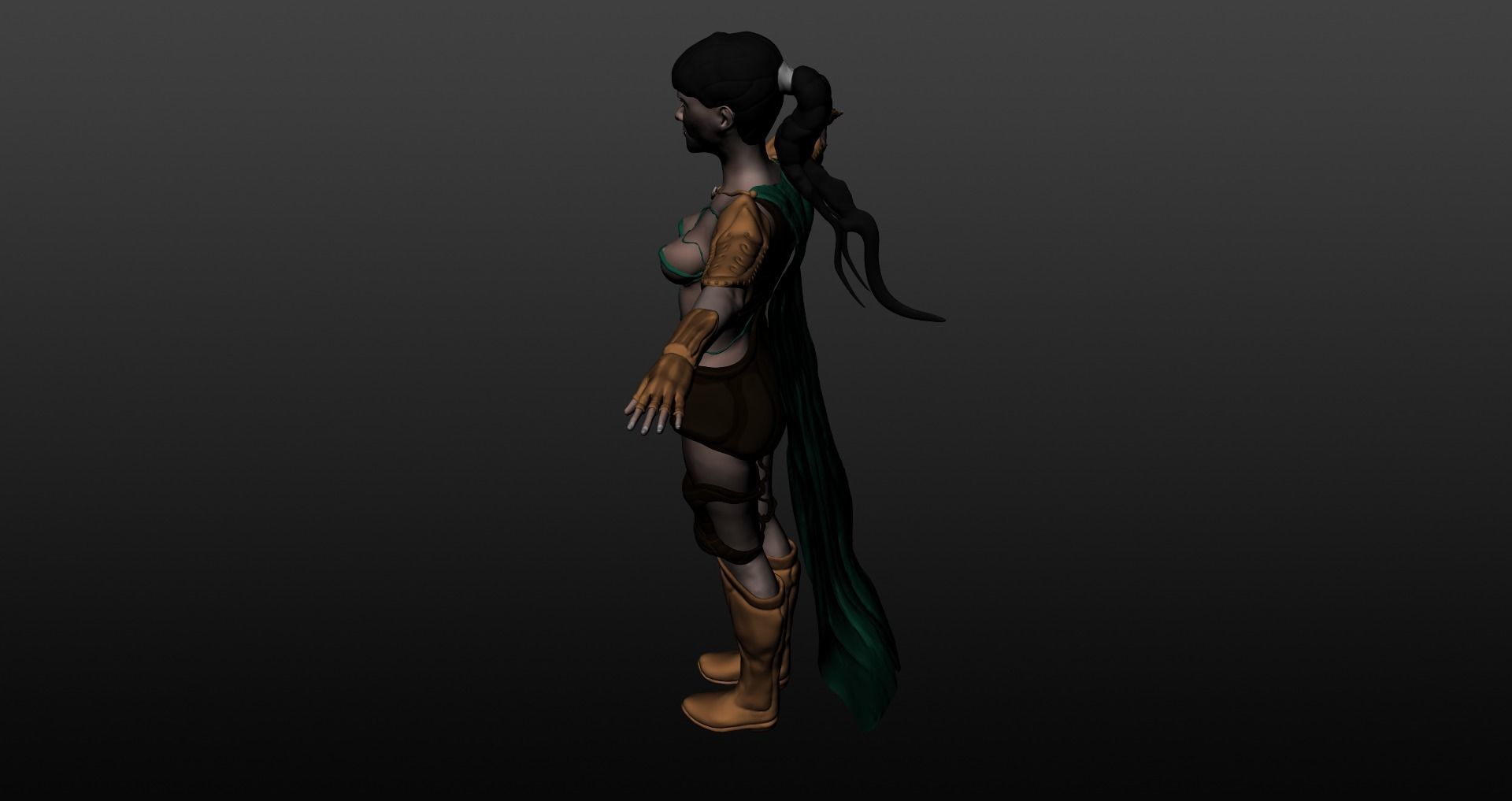 Warrior woman 3D model_23
