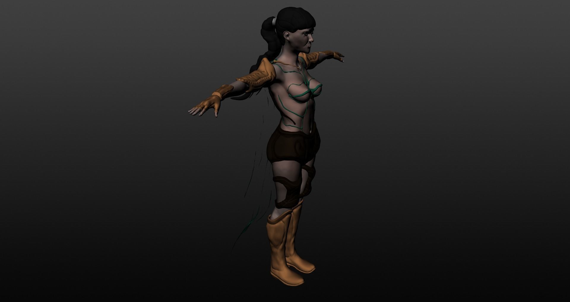 Warrior woman 3D model_52