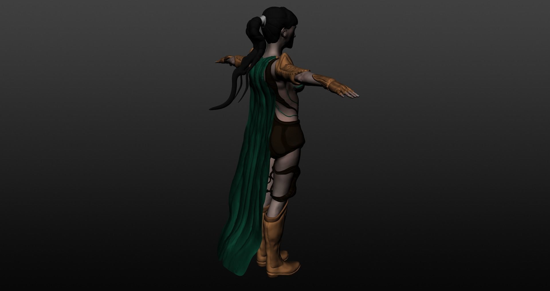 Warrior woman 3D model_6