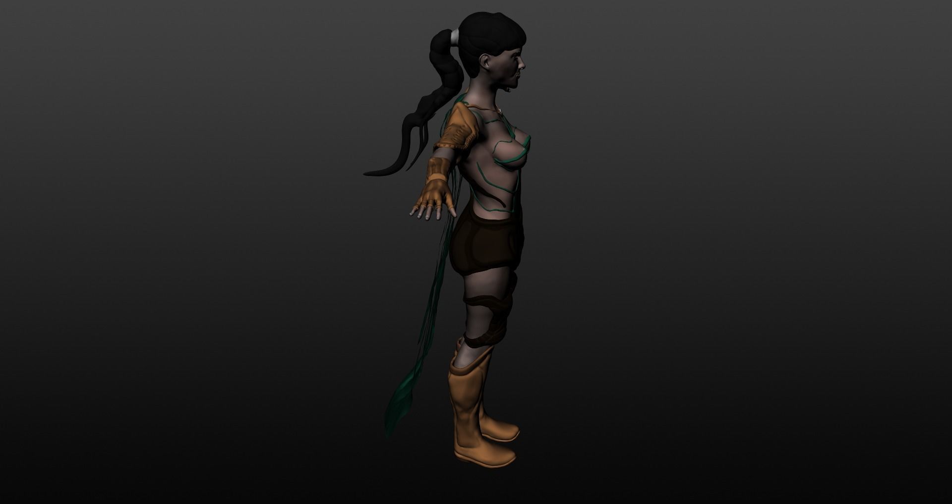 Warrior woman 3D model_55