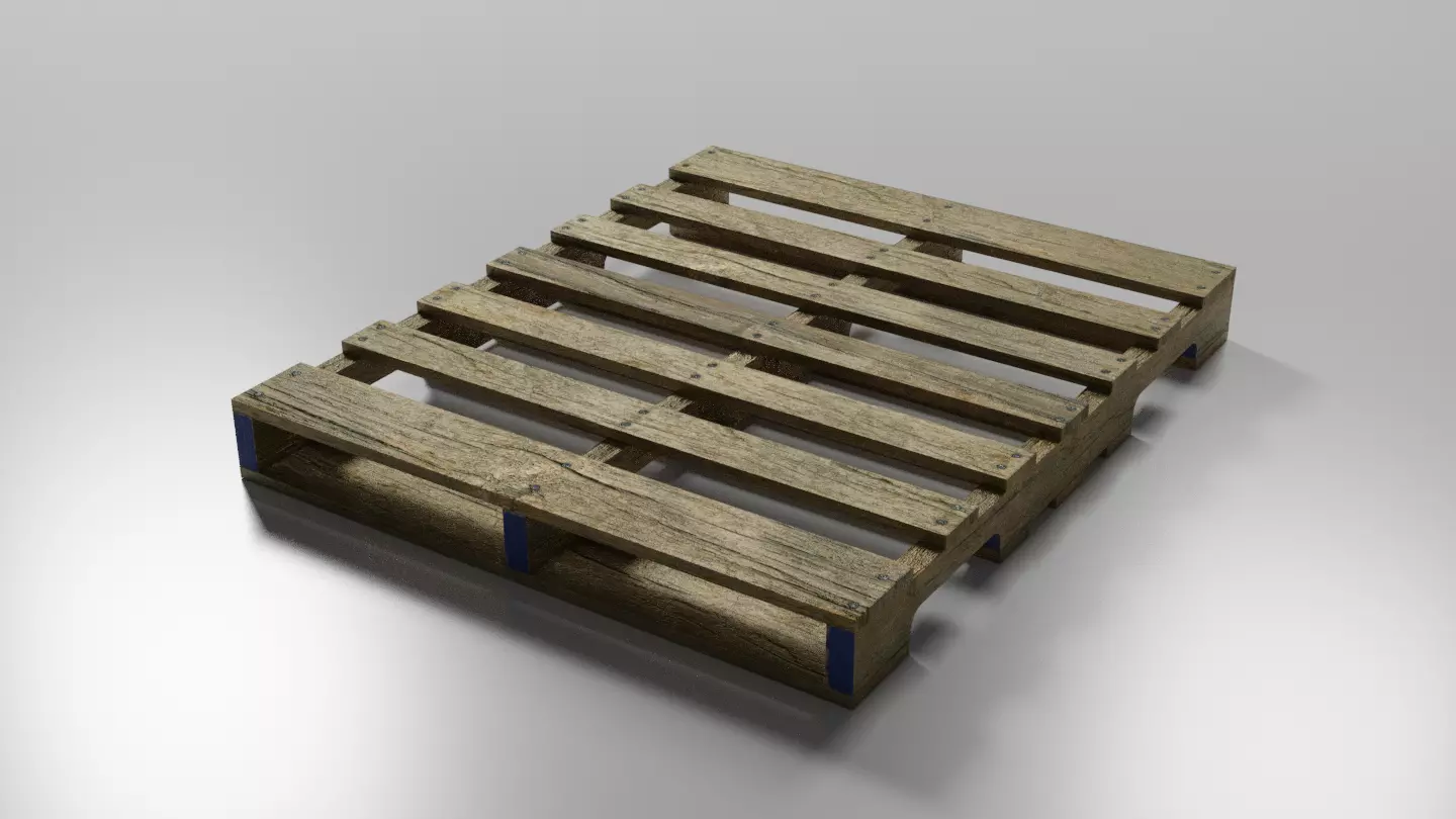 Wood Pallet Free low-poly 3D model