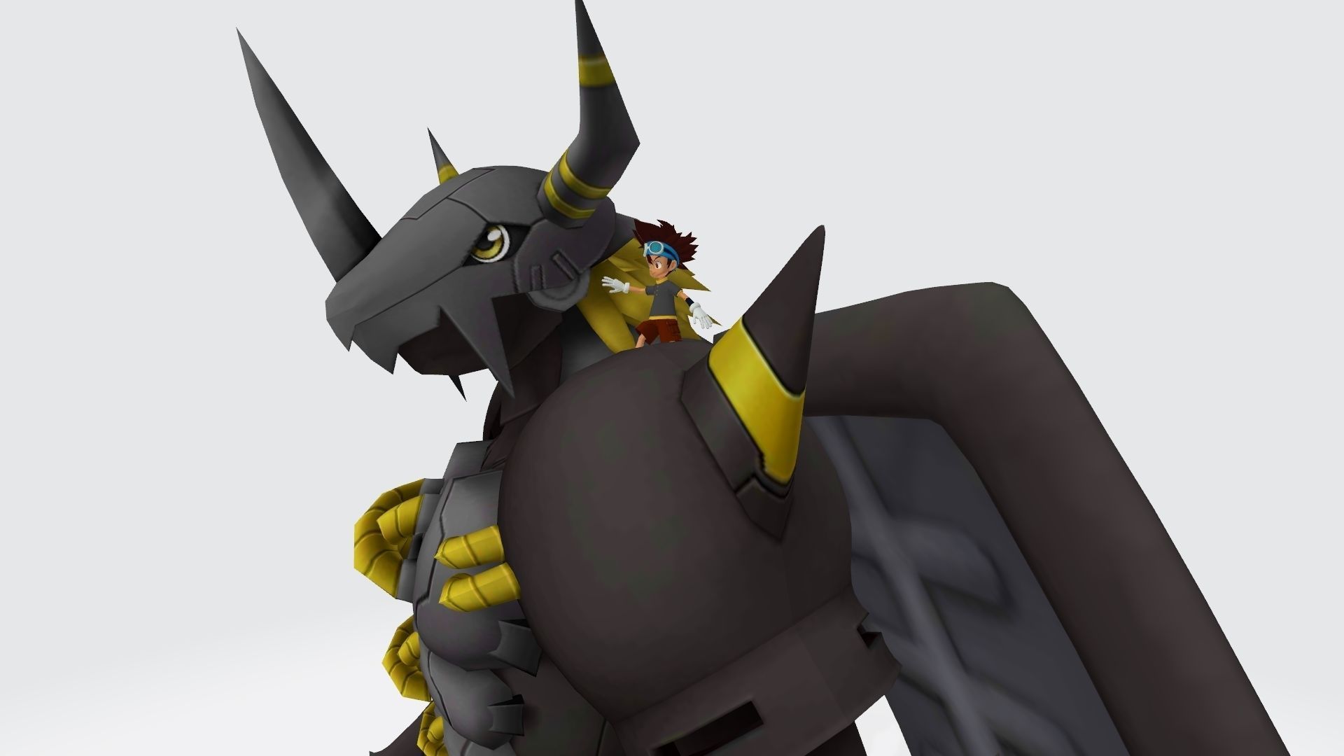 BlackWarGreymon  tai 3D print model_5