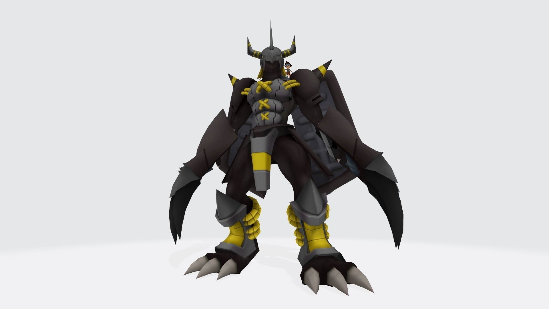 BlackWarGreymon  tai 3D print model_9