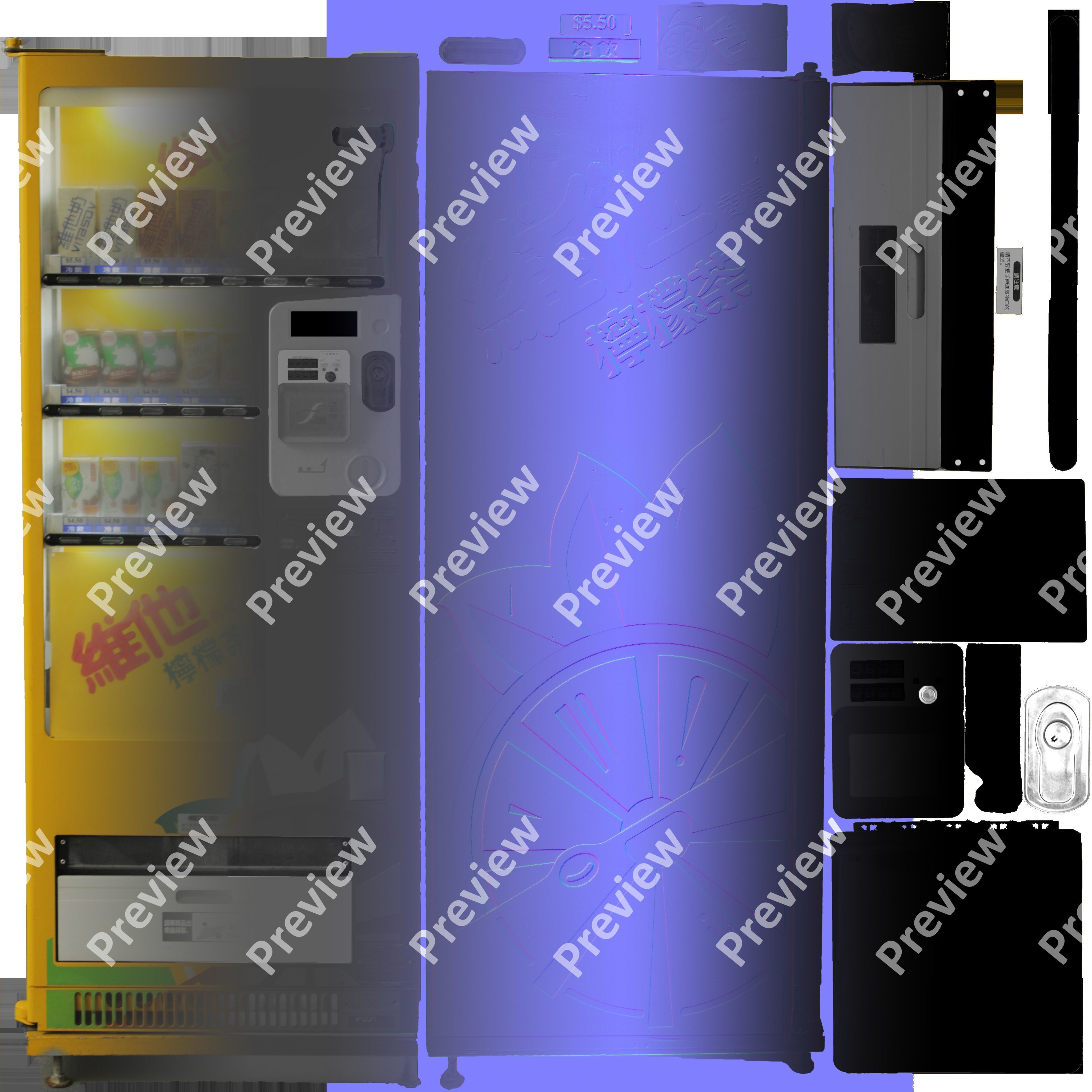 Hong Kong Vita vending machine 3D model_7