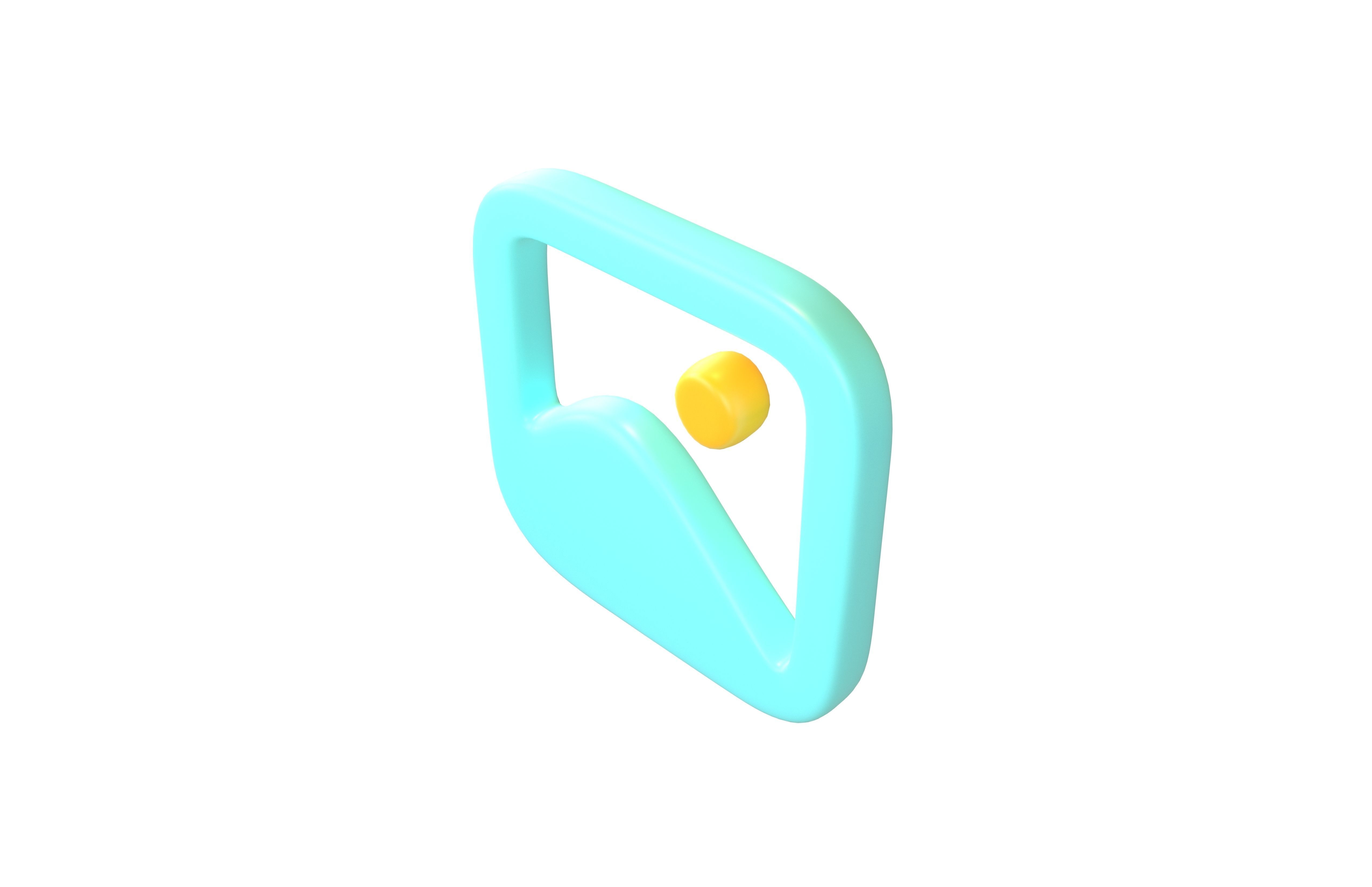 Picture Symbol V1 003 Low-poly 3D model_2