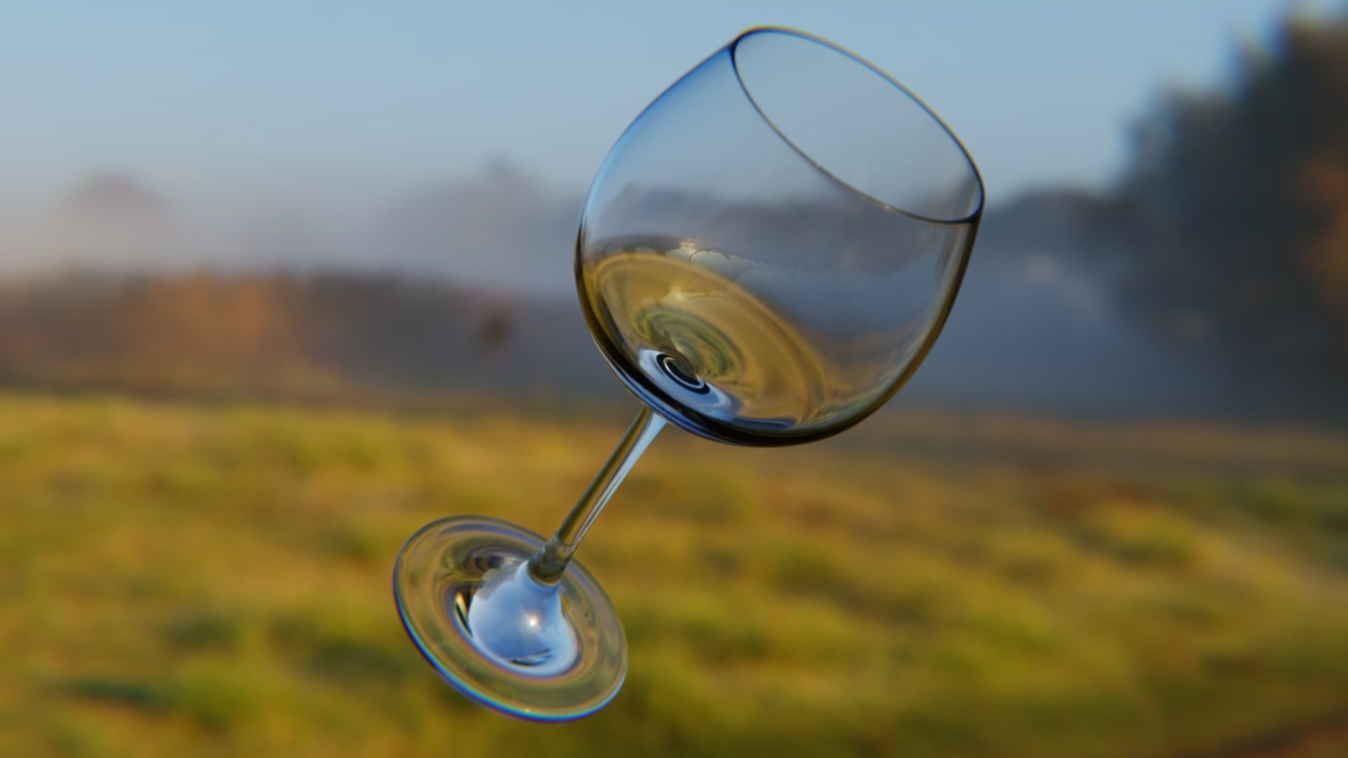 Photorealistic Wine Glass - High Quality Low Poly 3D Model Low-poly 3D model_2