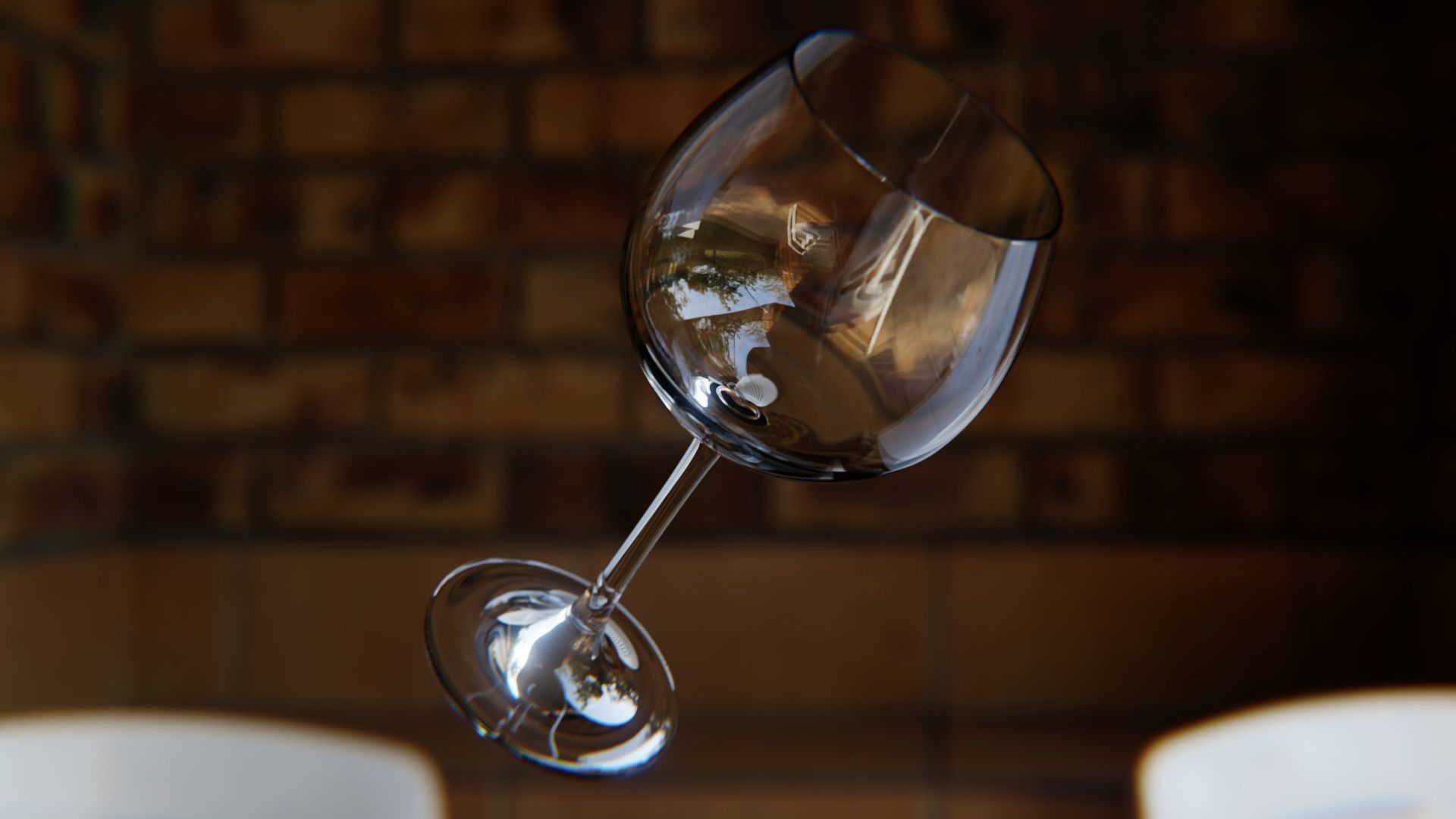 Photorealistic Wine Glass - High Quality Low Poly 3D Model Low-poly 3D model_5