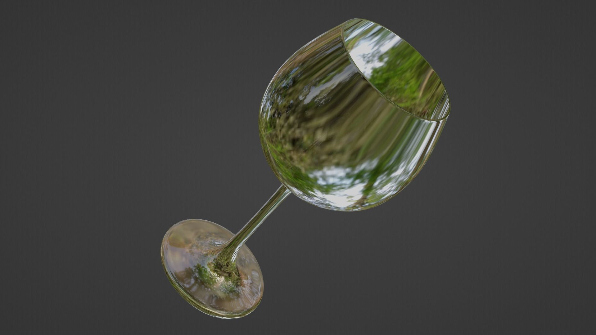 Photorealistic Wine Glass - High Quality Low Poly 3D Model Low-poly 3D model_10