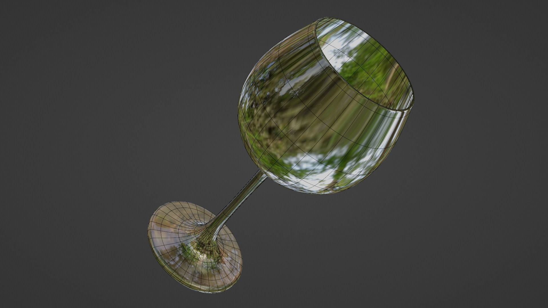 Photorealistic Wine Glass - High Quality Low Poly 3D Model Low-poly 3D model_9