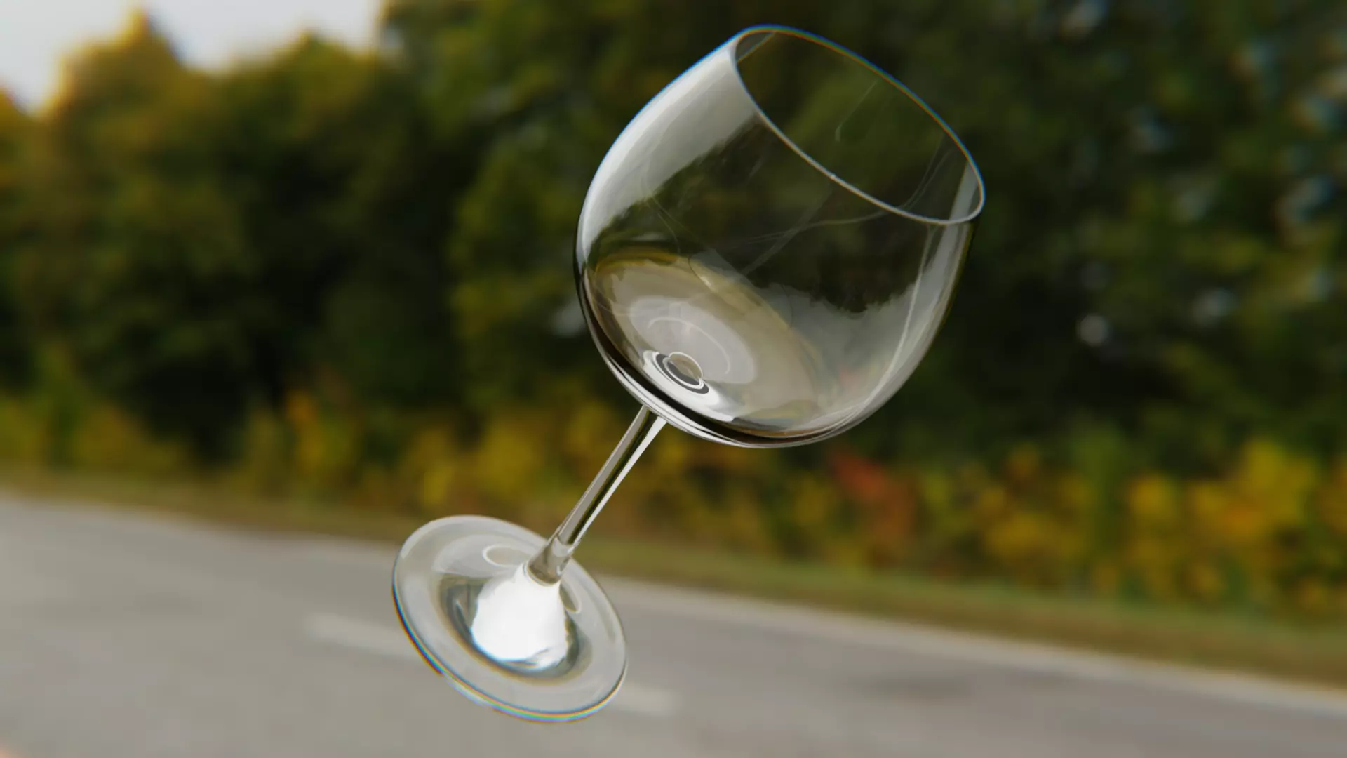 Photorealistic Wine Glass - High Quality Low Poly 3D Model Low-poly 3D model_0