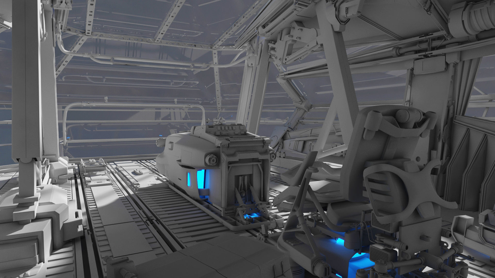 Spaceship Cockpit v6 3D model_11