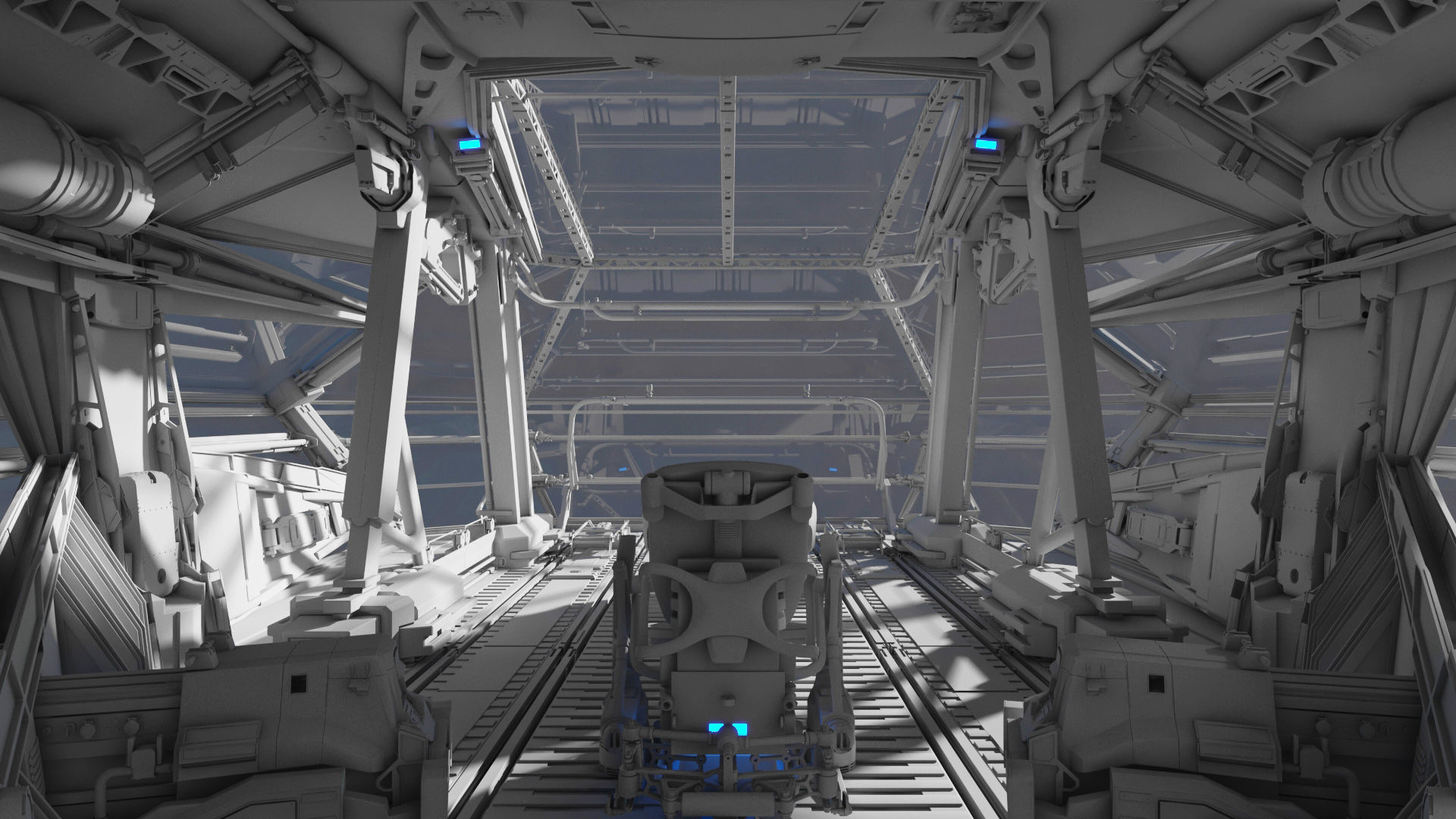 Spaceship Cockpit v6 3D model_8