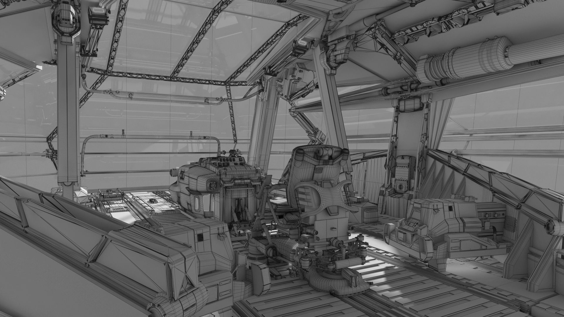 Spaceship Cockpit v6 3D model_18