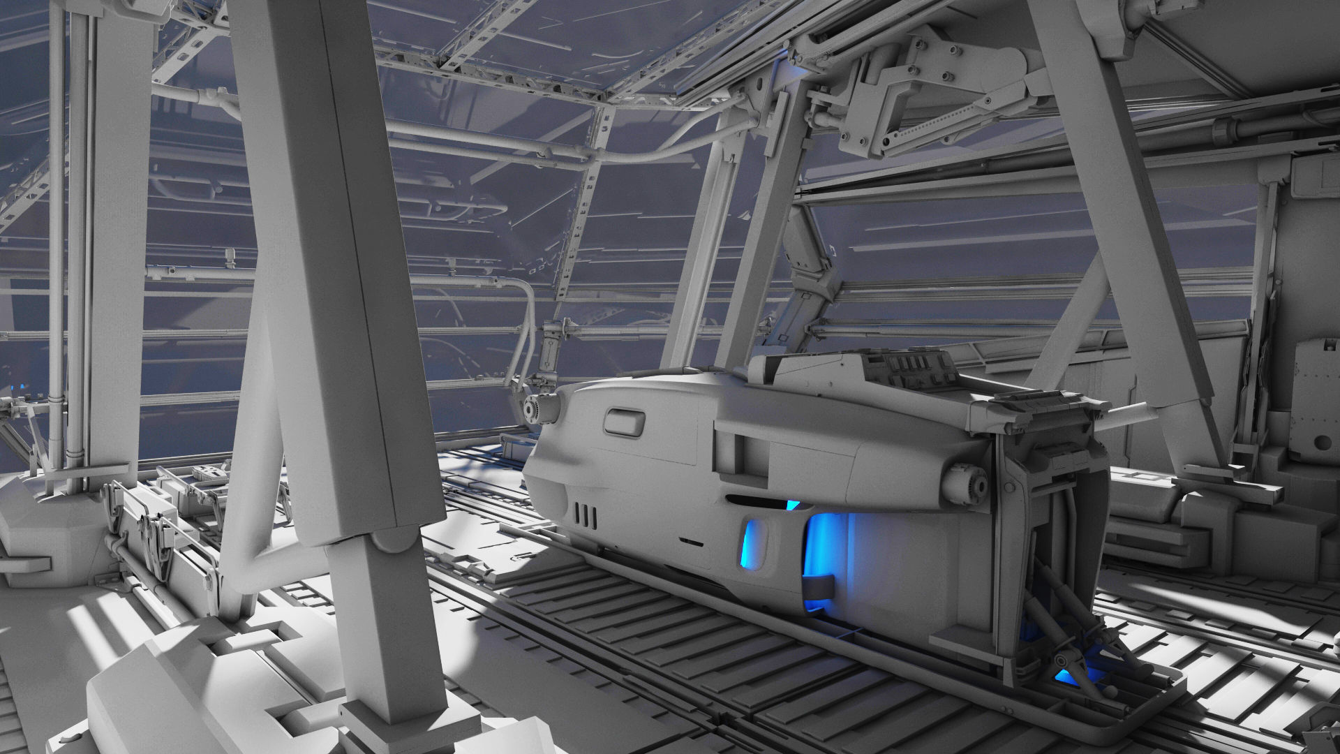 Spaceship Cockpit v6 3D model_15