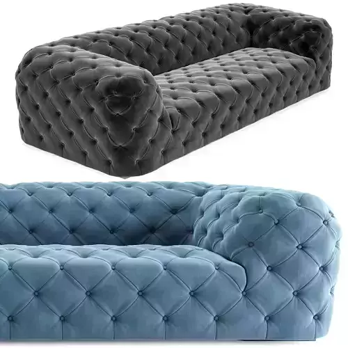 Baxter Sofa Chester Moon Black and Blue 3D model