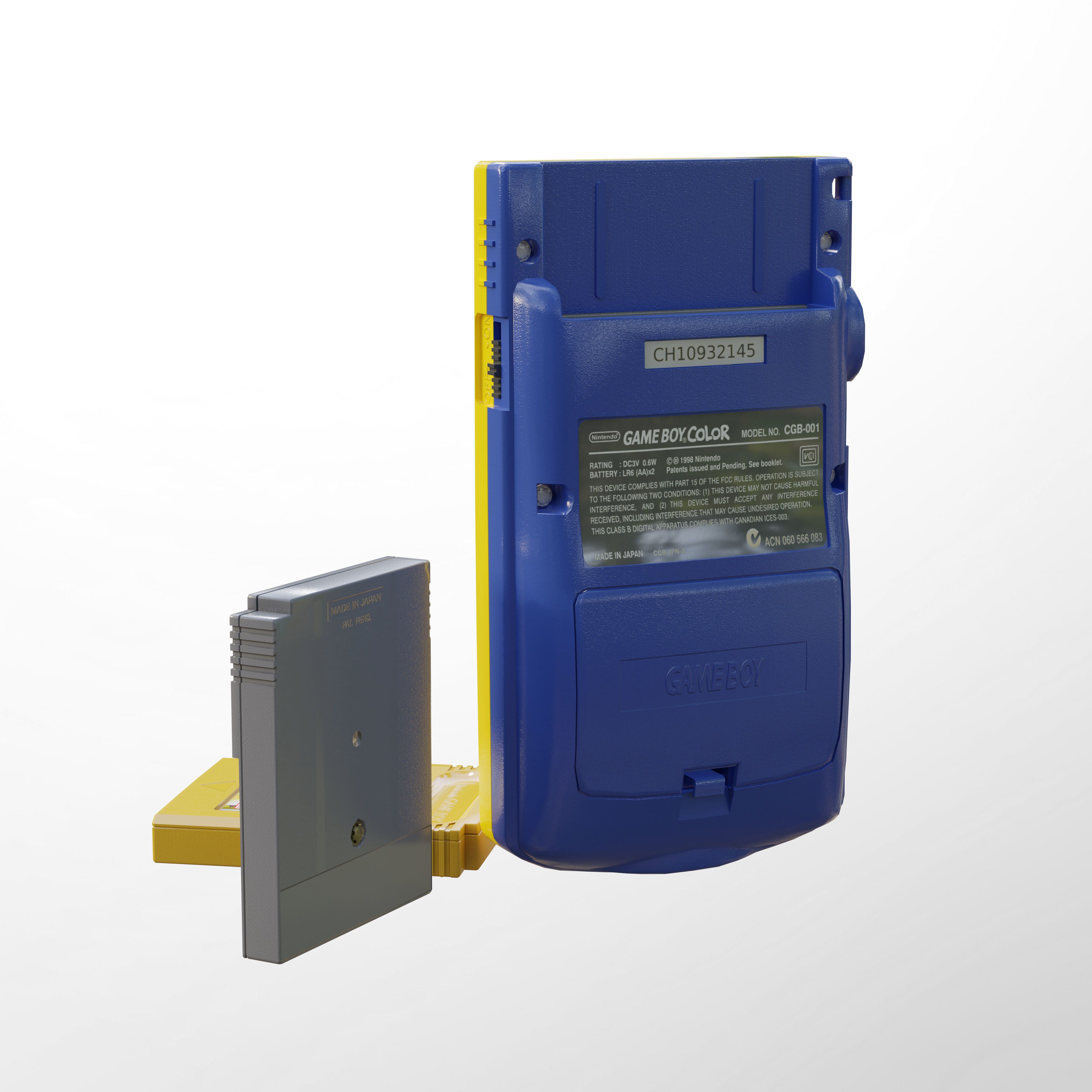 Nintendo Game Boy Color GBC Low-poly 3D model_3